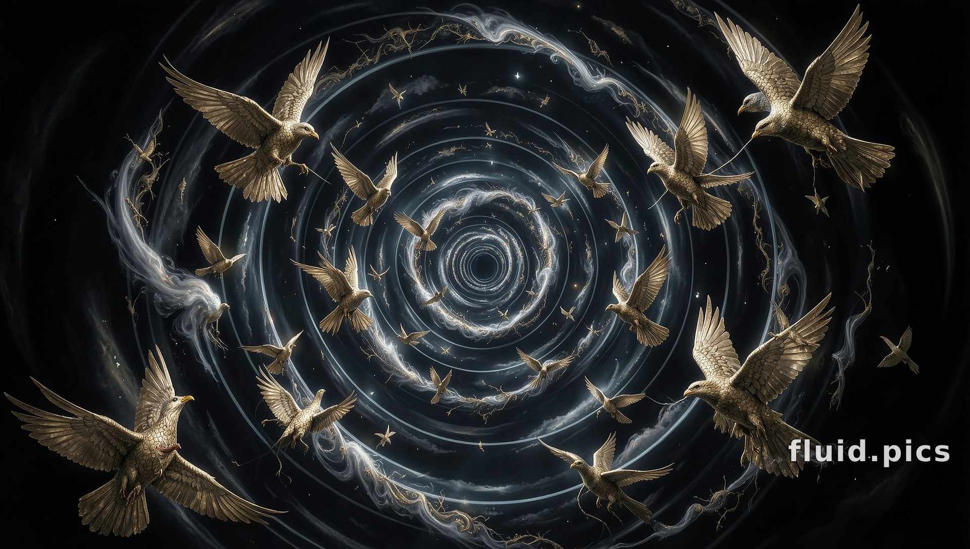 Doves in the Spiral — Fractal Art