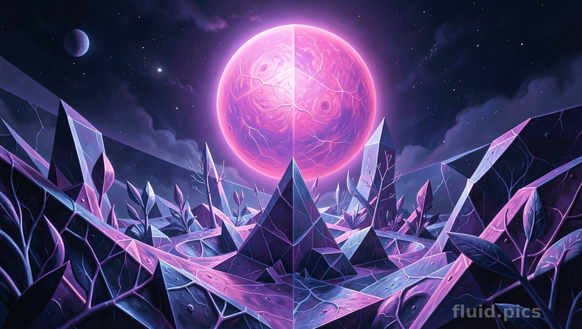 Crystalline Breath of Night — Psychedelic Abstract