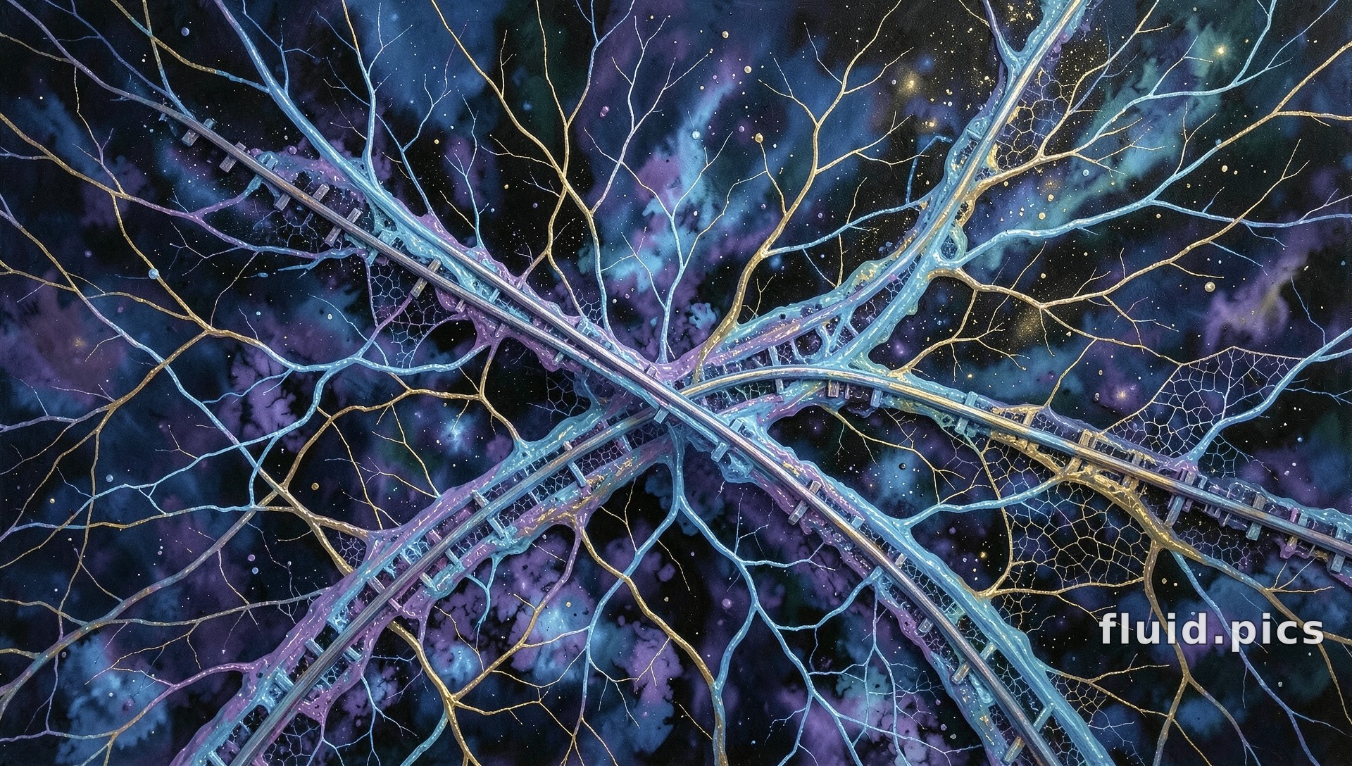 Interchange in the Nebula — Hybrid Art