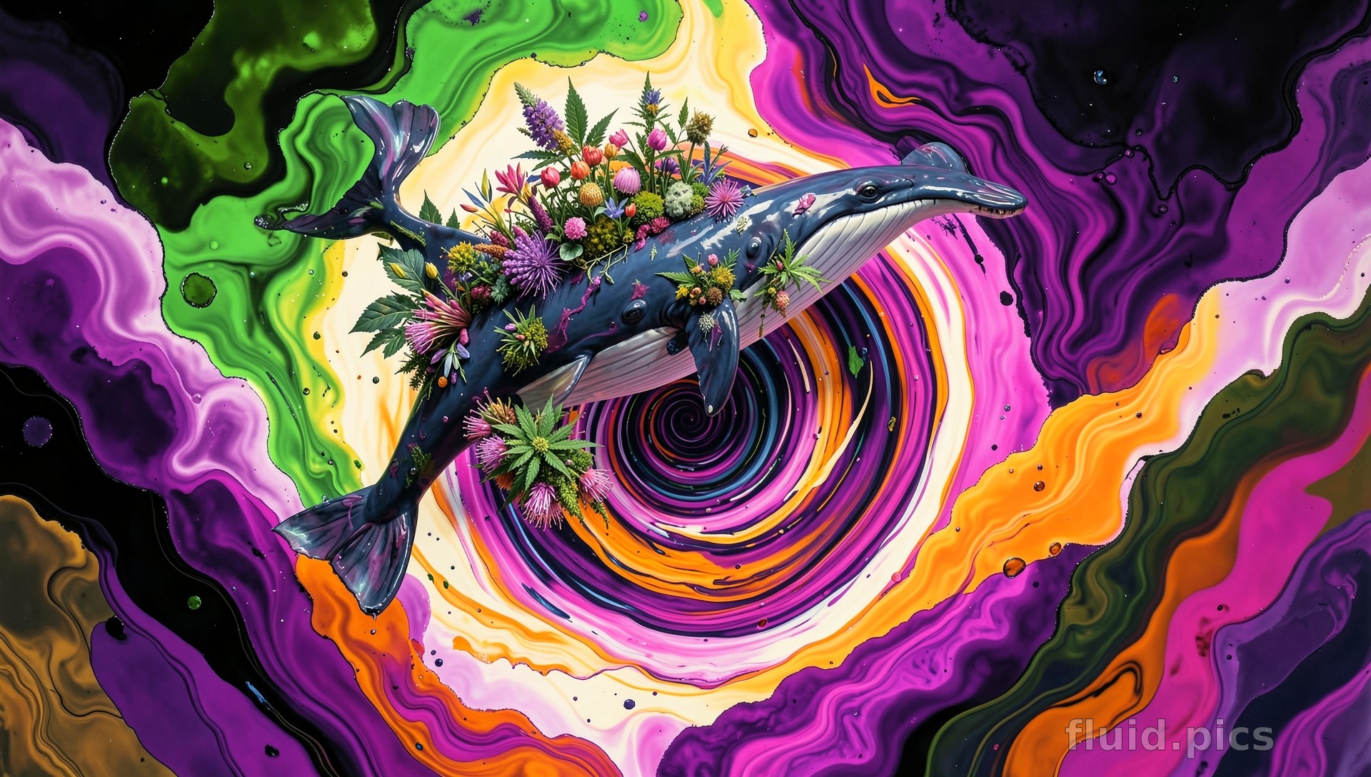 Garden on a Whale — Hybrid Art