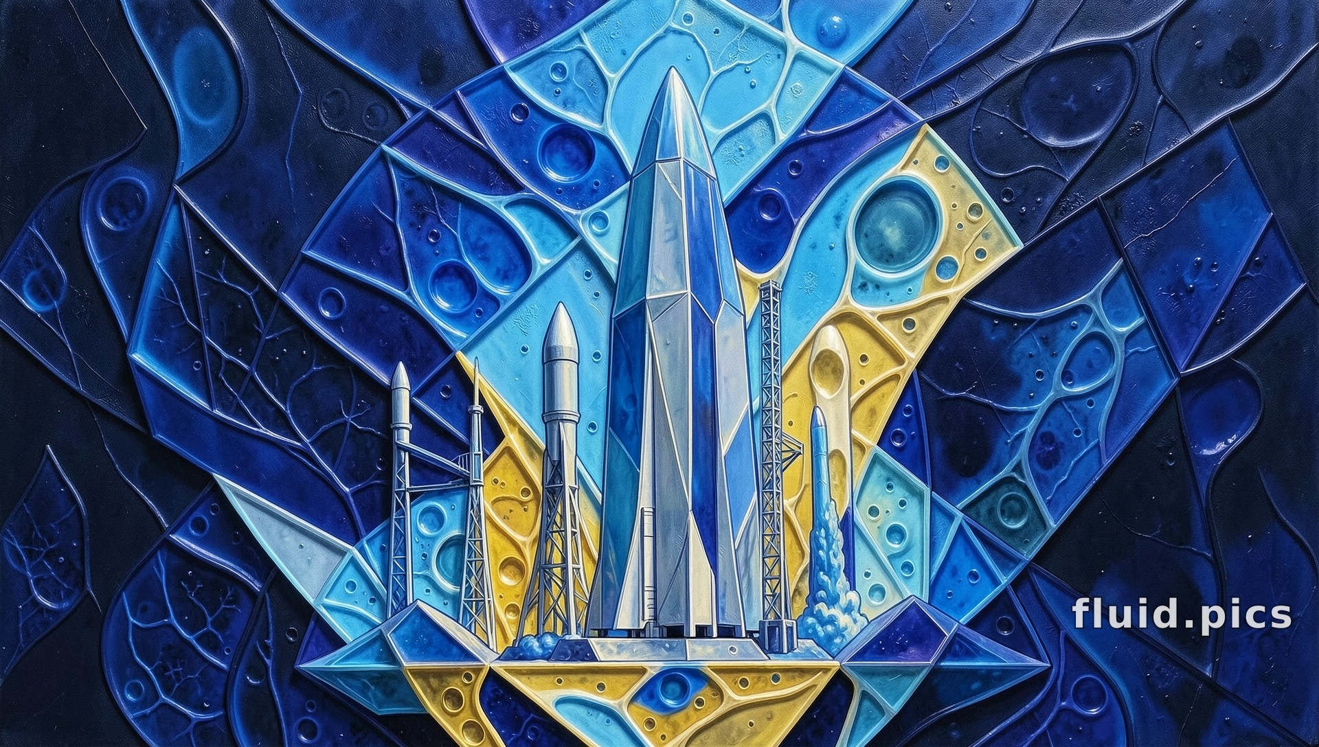 Stained Glass Launch — Psychedelic Abstract