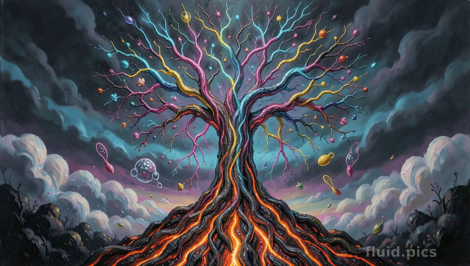 Tree Nourishing the Sky — Гибридное искусство