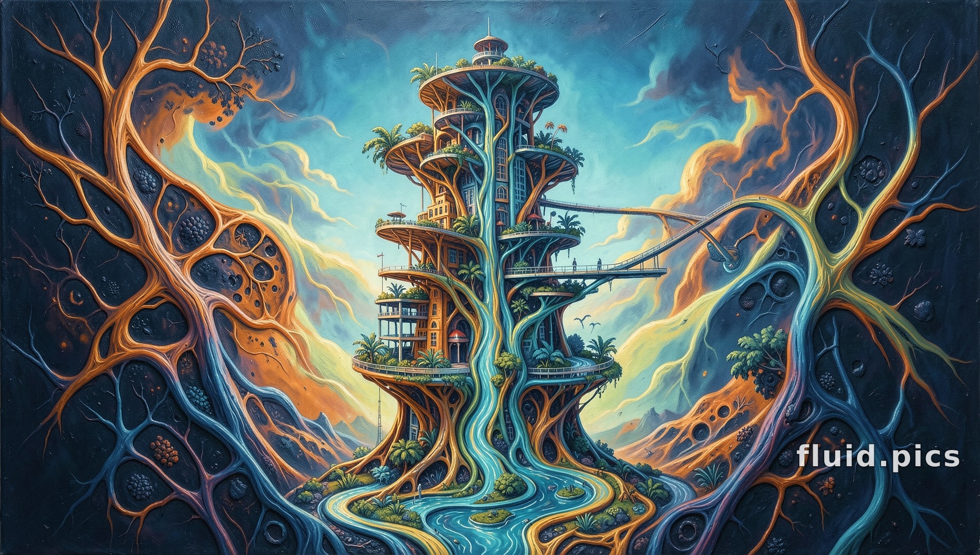 Башня-дерево — Психоделическая абстракция