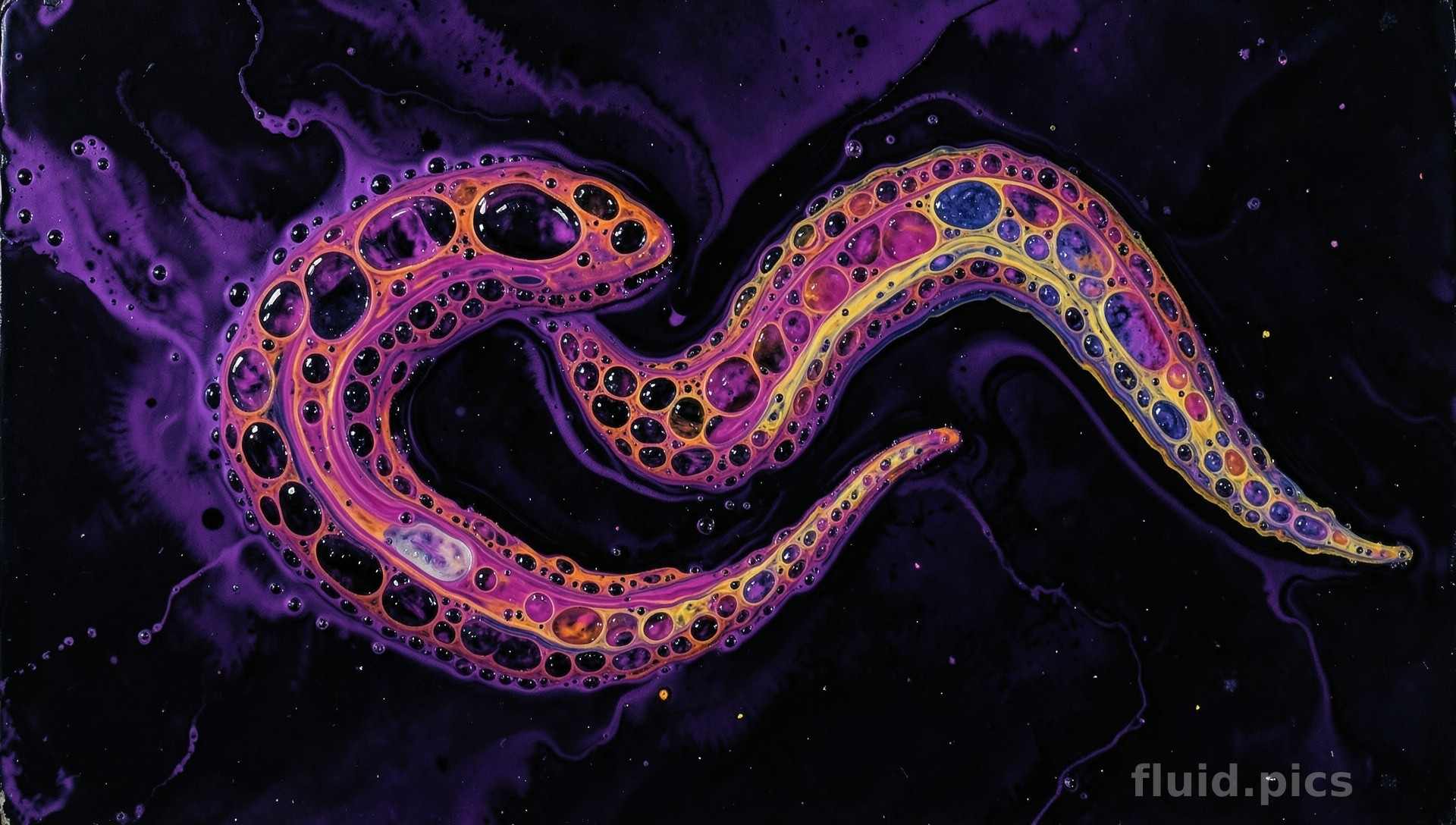Galaxy Serpent — Fluid Art
