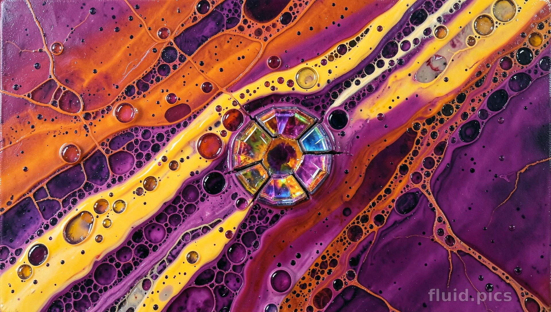 Stained Glass in Streams — Fluid Art