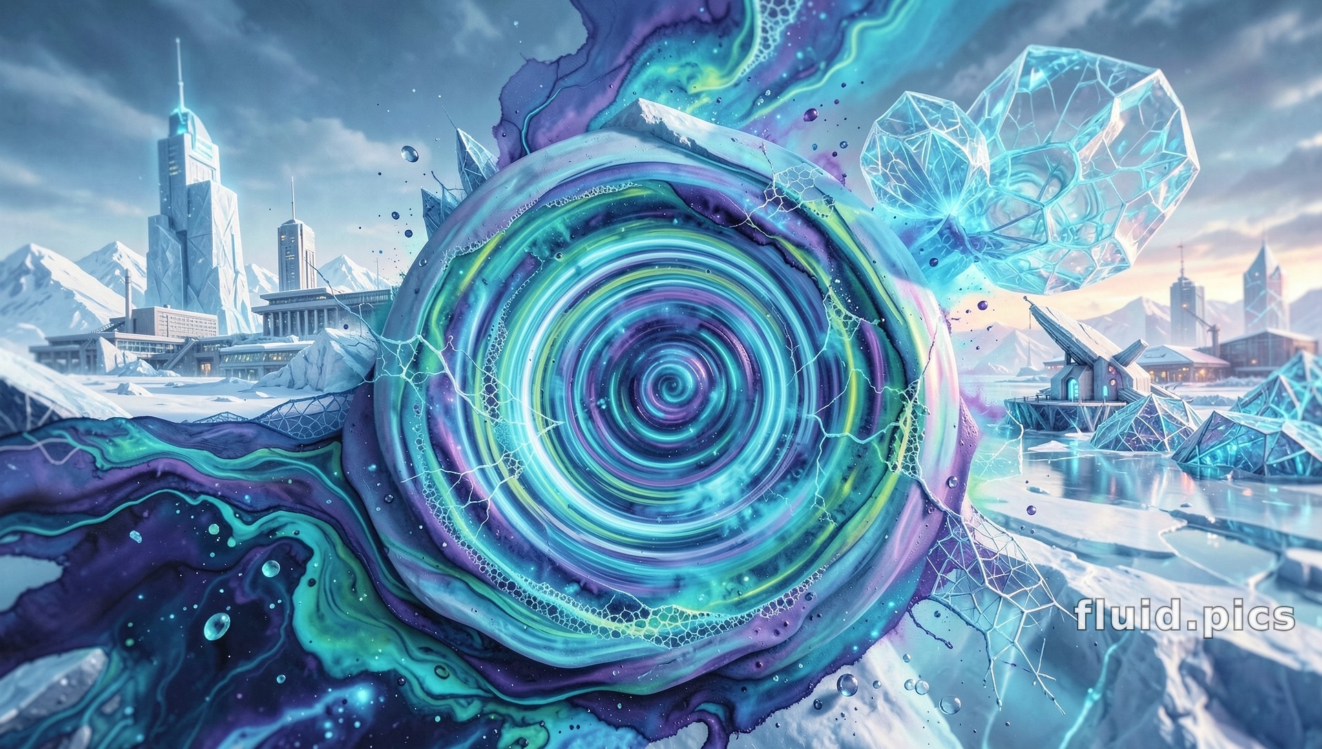 Ice Vortex City — Гибридное искусство