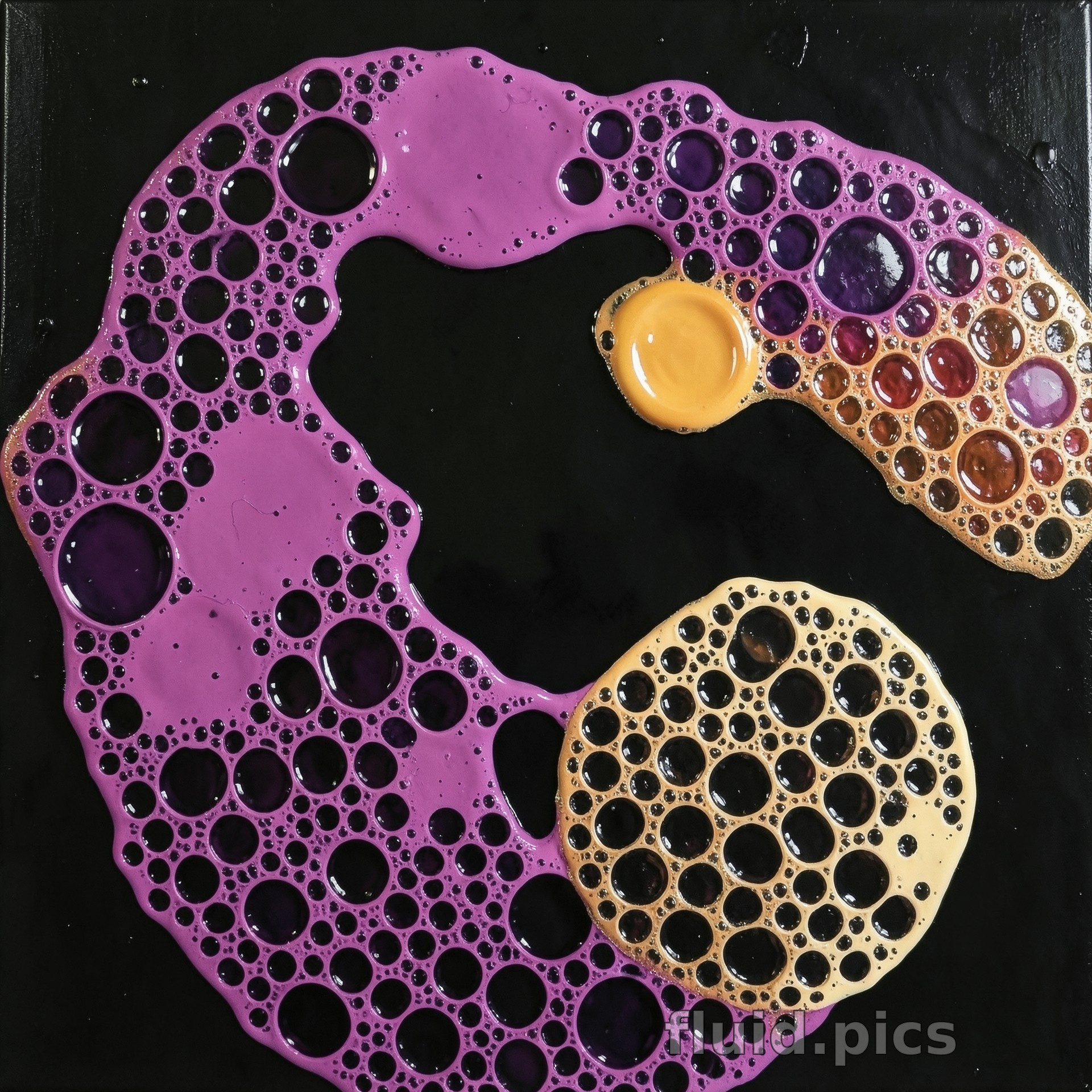 Sand Dunes of Night — Fluid Art