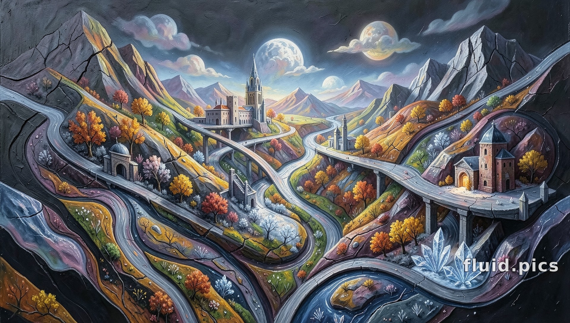 Road Through the Seasons — Psychedelic Abstract