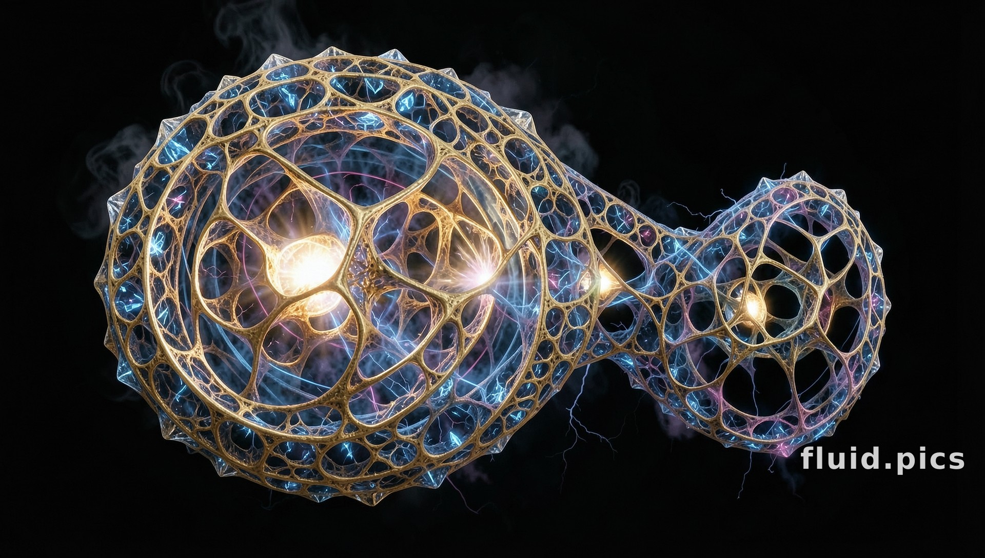 Whisper Golden Cage — Fractal Art