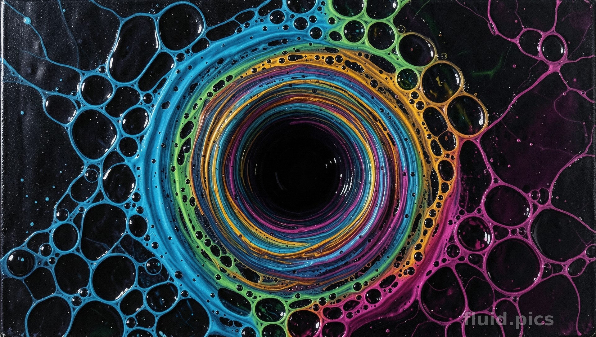 Vortex of a Rainbow Dream — Fluid Art