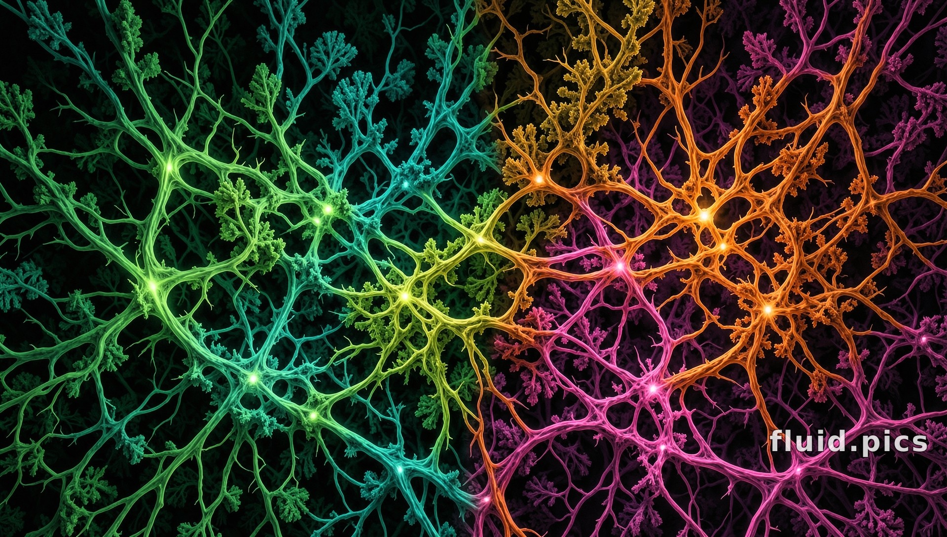 Garden of Light Roots — Fractal Art