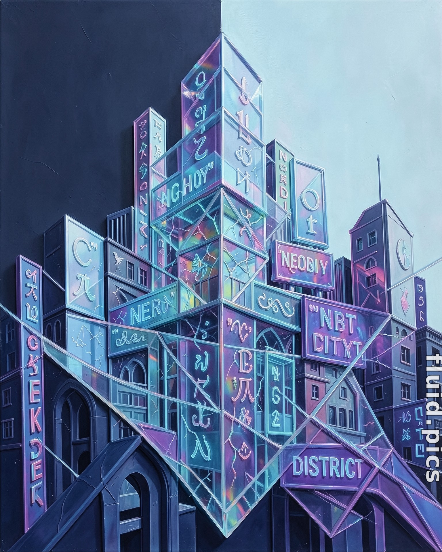 Crystal City Growth — Psychedelic Abstract