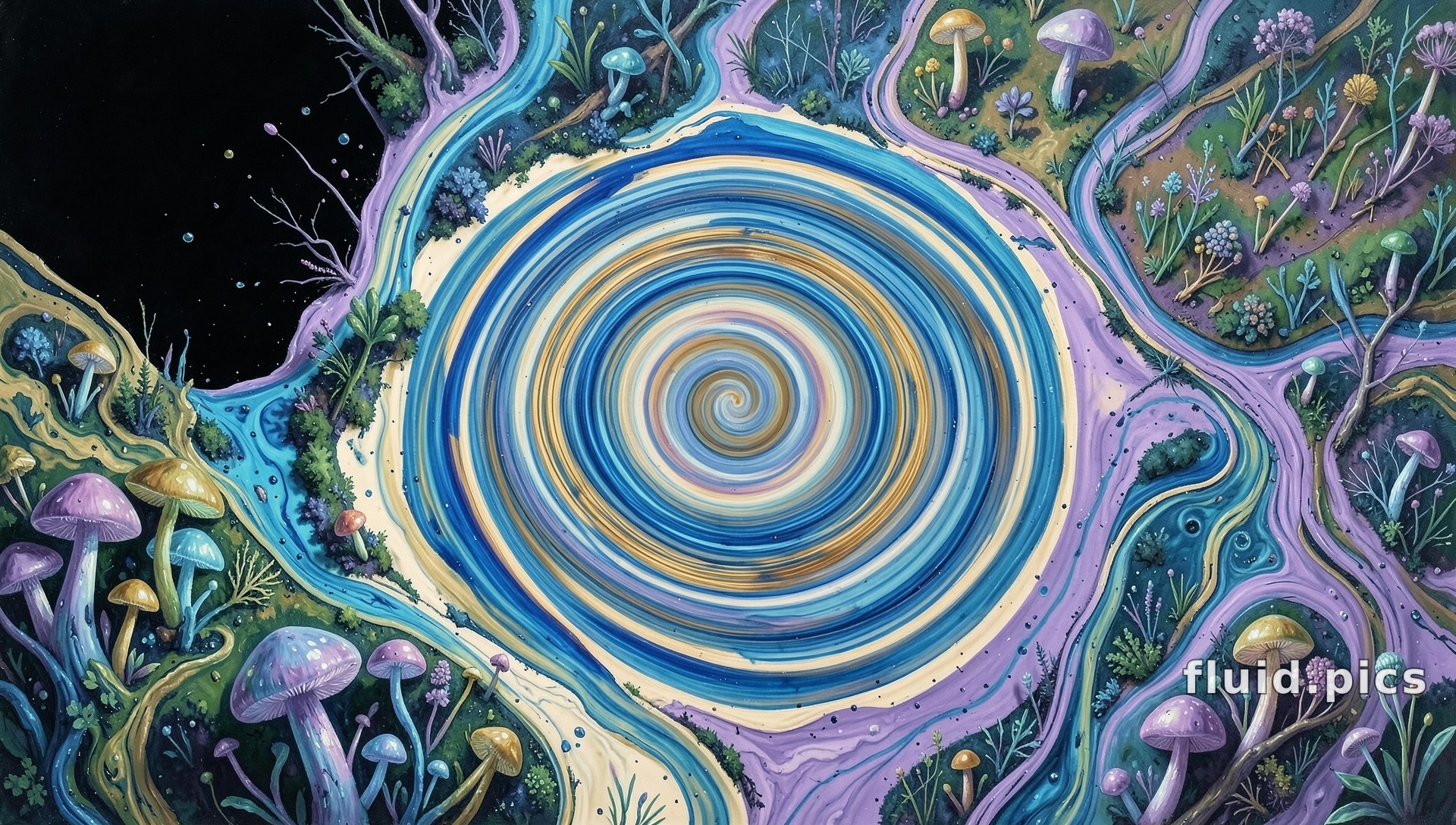 Garden of the Spiral Vortex — Гибридное искусство