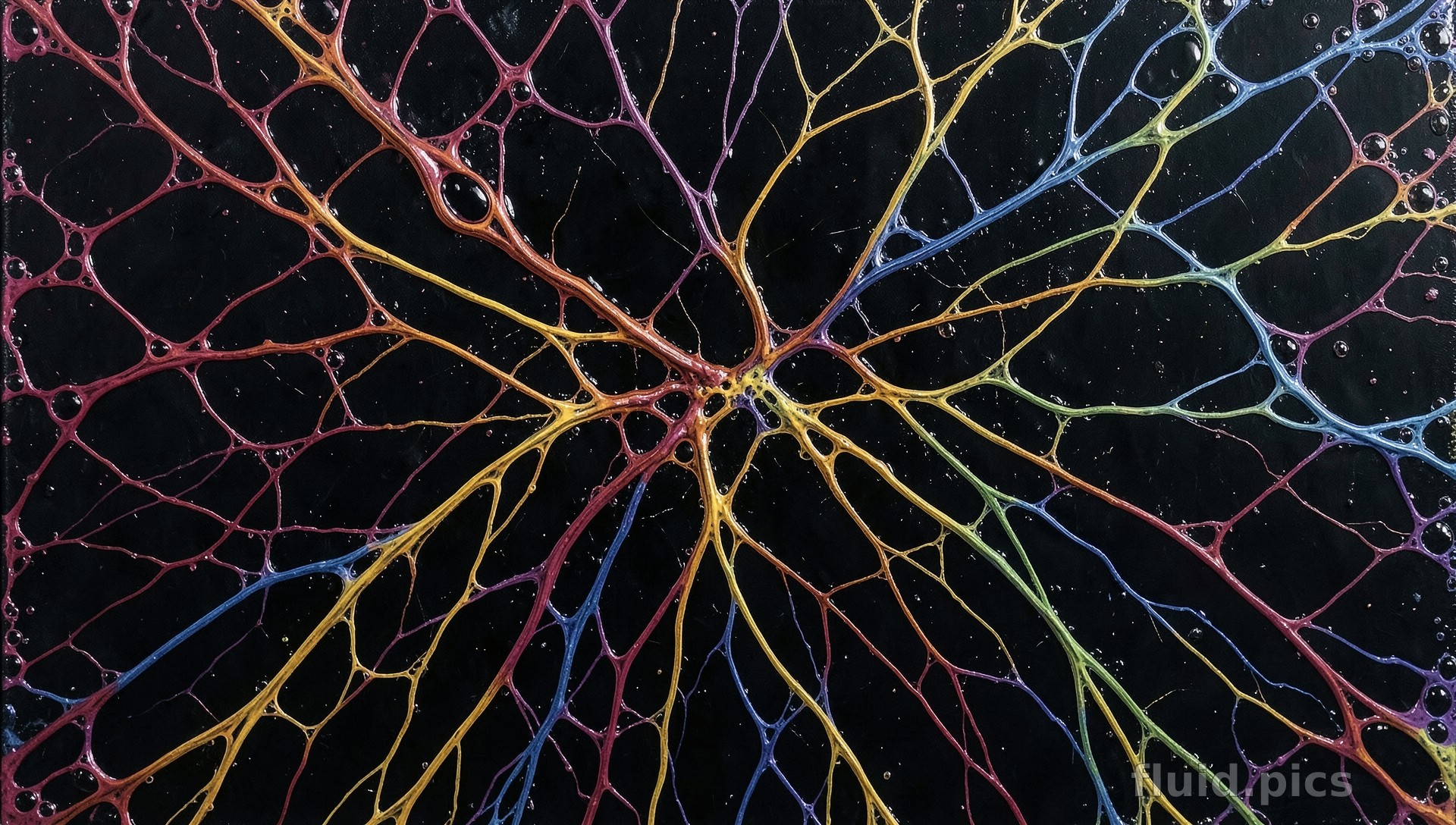 Rainbow Roots of the Universe — Fluid Art