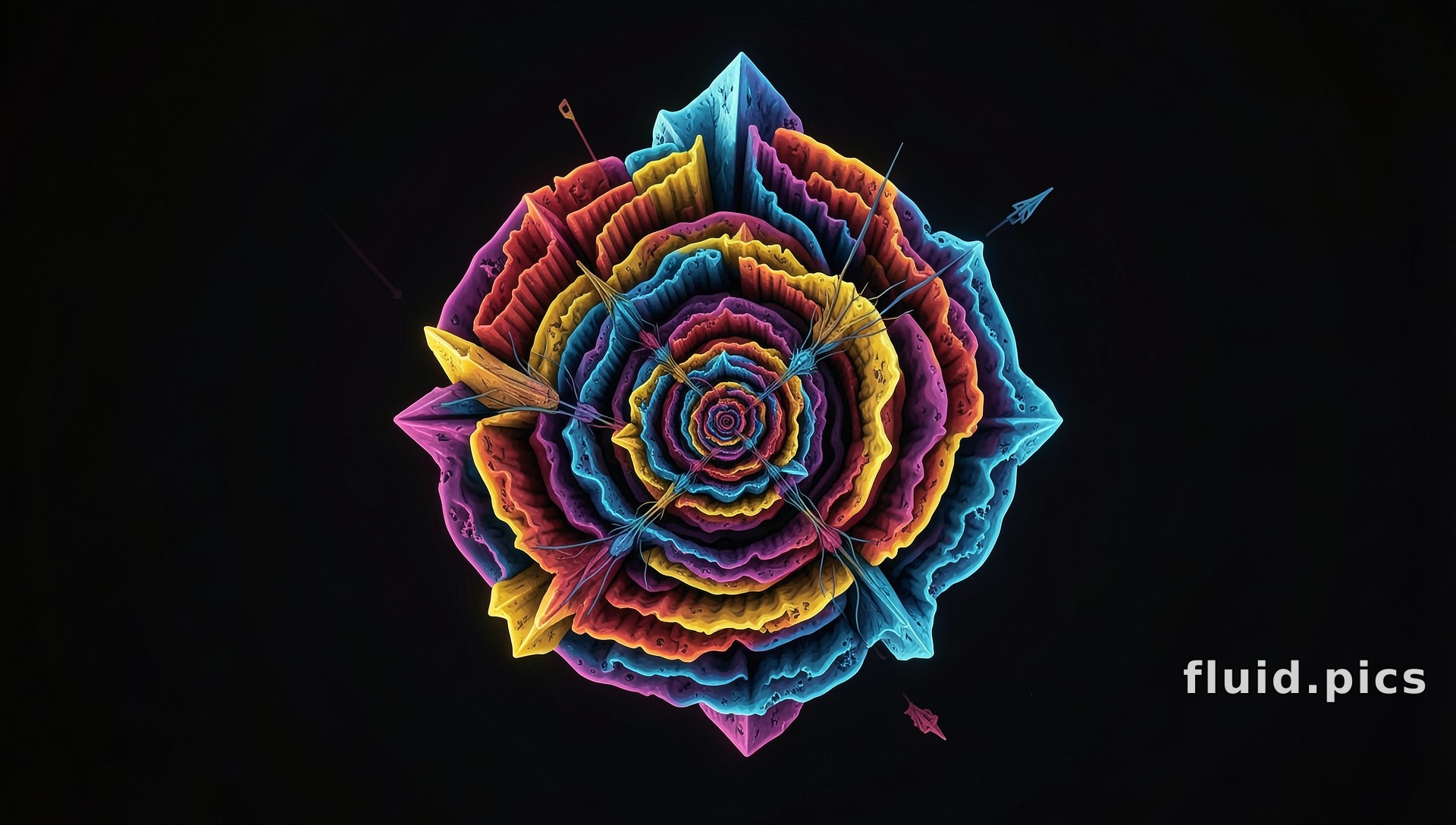 Rose Pierced by Arrows — Fractal Art