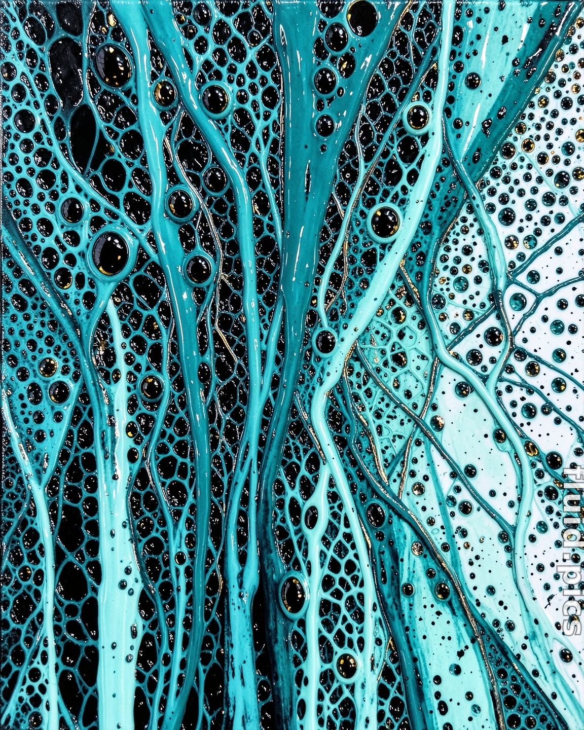 Коралловый лес — Флюид-арт