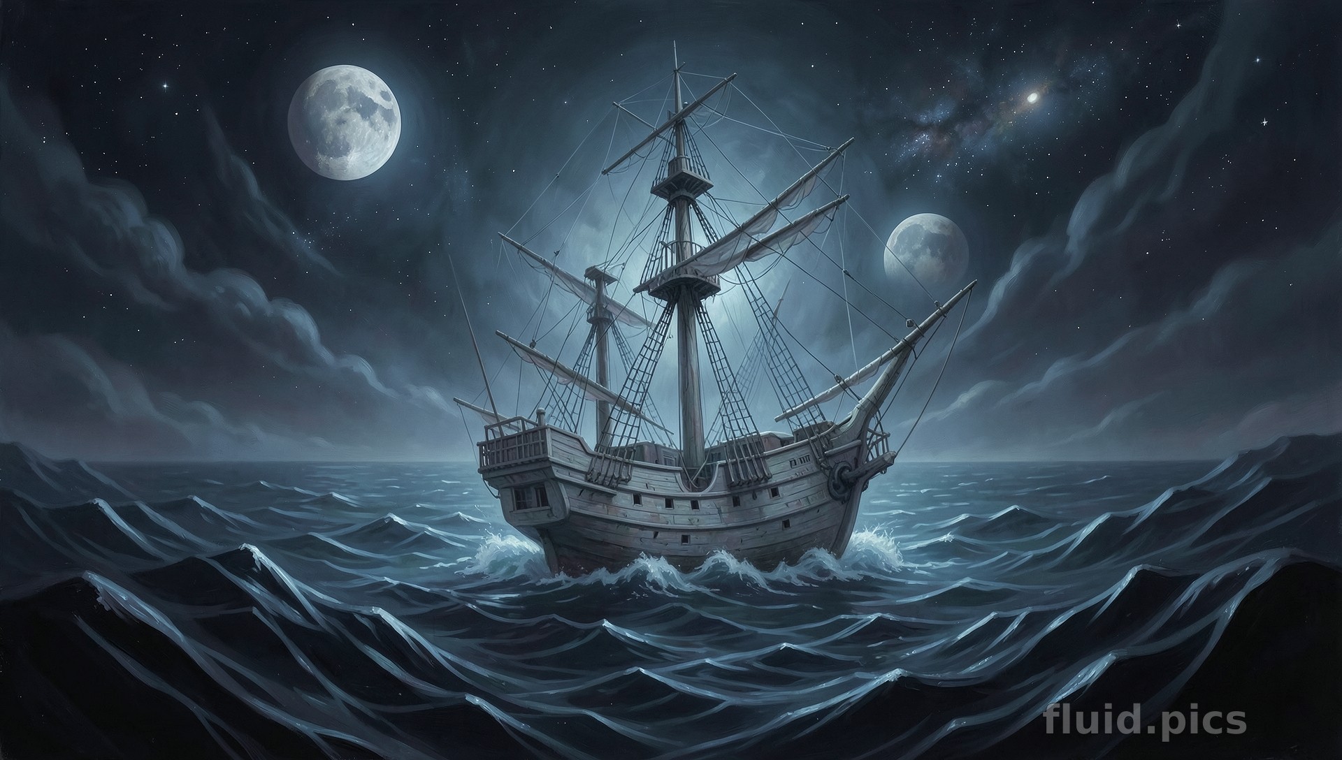 Moon Sails — Psychedelic Abstract