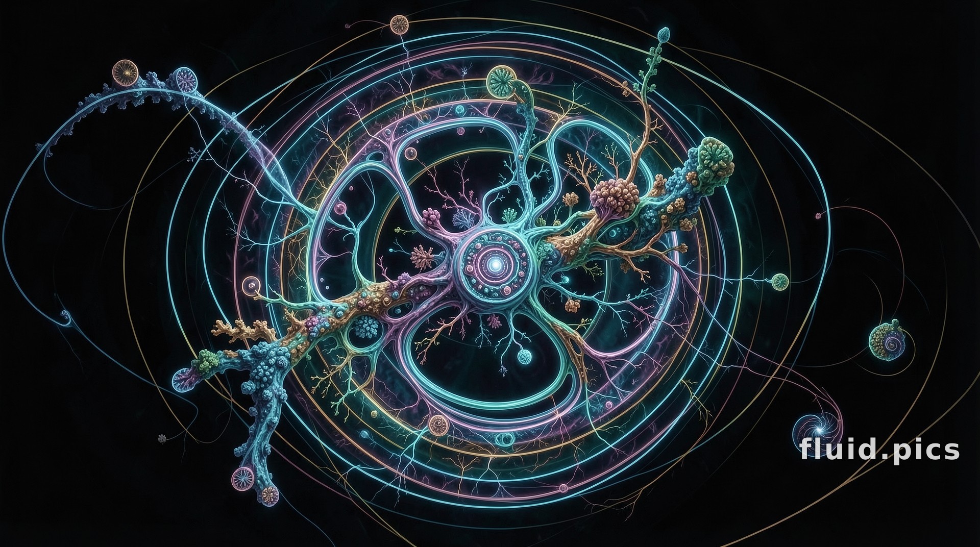 Wheel of Branches — Fractal Art