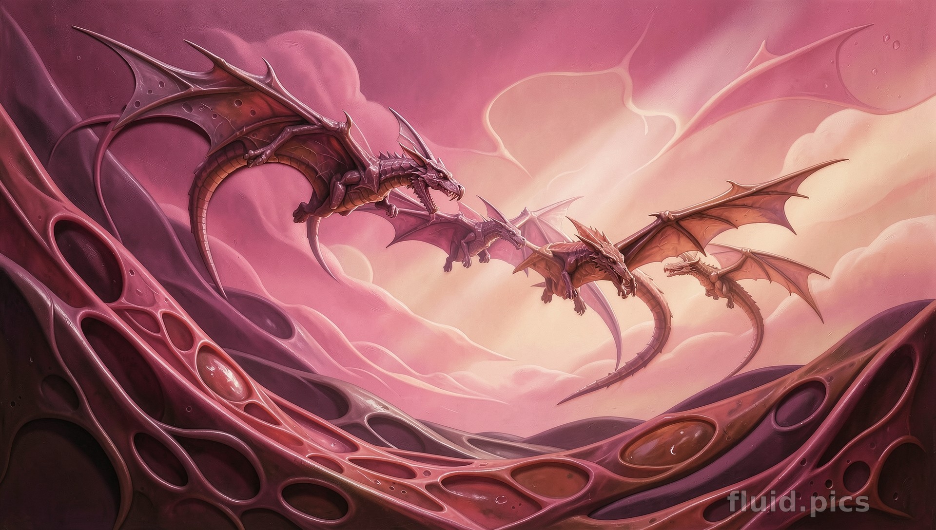 Ridge of Pink Clouds — Psychedelic Abstract