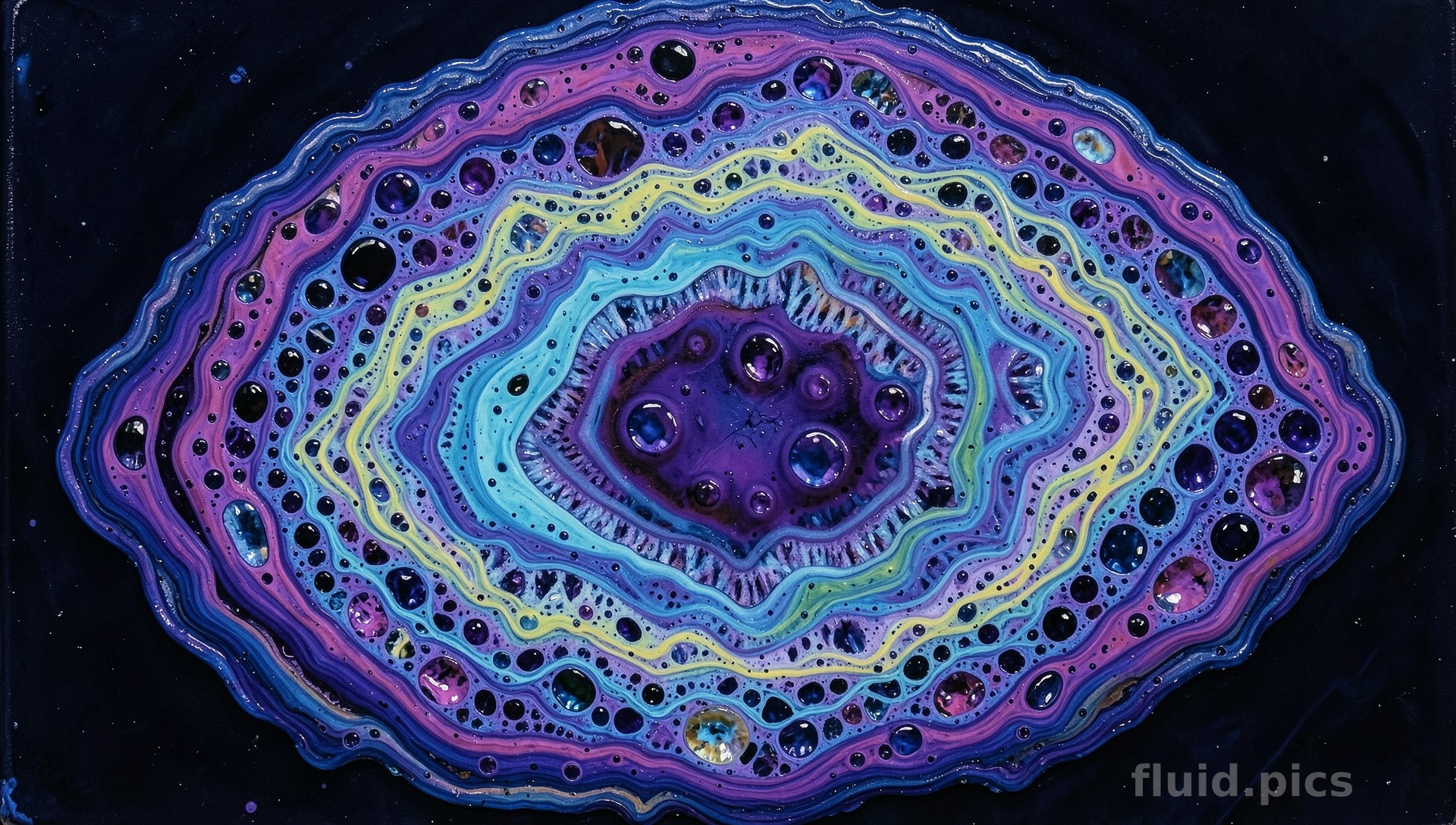 Eye of the Universe — Blue Series V — Fluid Art