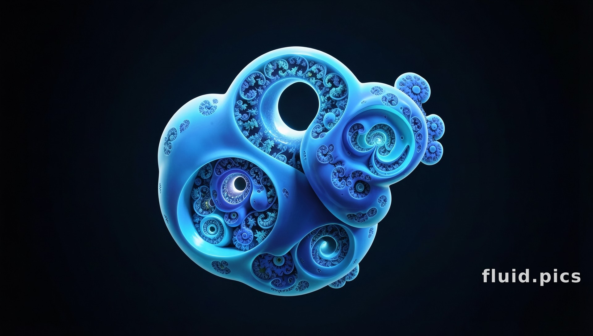 Blue Mollusk — Фрактальное искусство