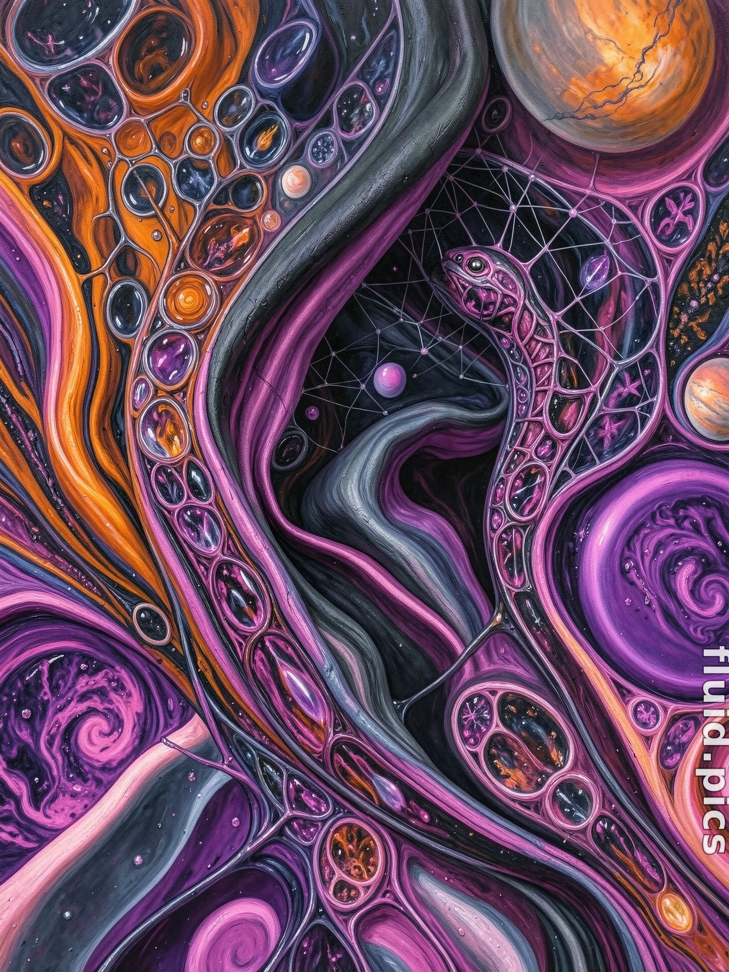 Whispers of Interstellar Serpents — Гибридное искусство