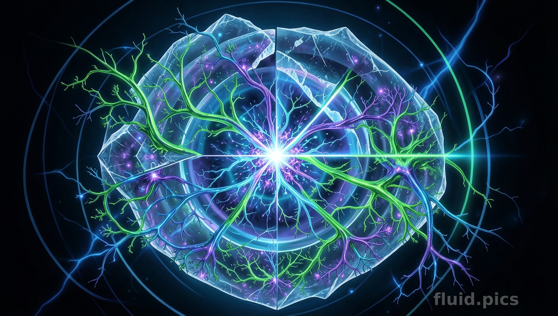 Crystal of Pulsating Light — Fractal Art