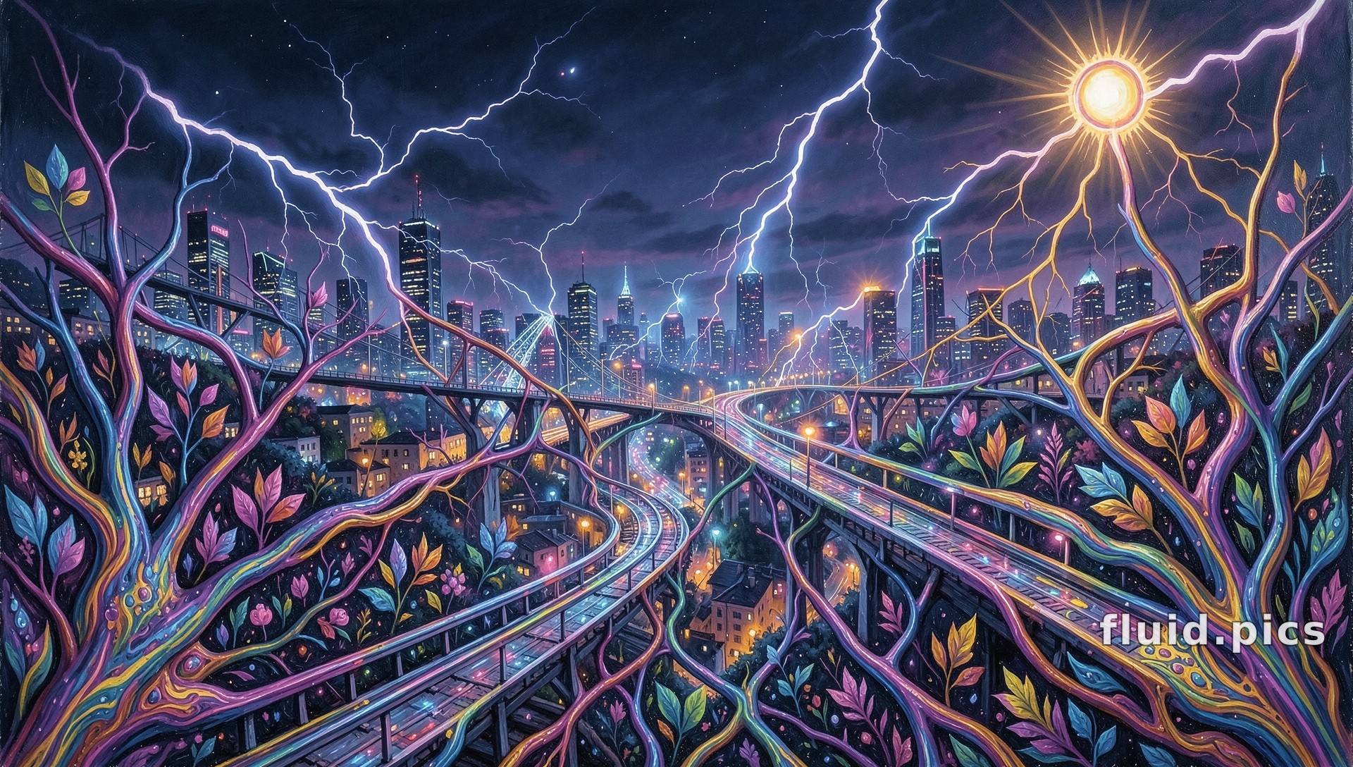 Thunderstorm of the Garden City — Гибридное искусство
