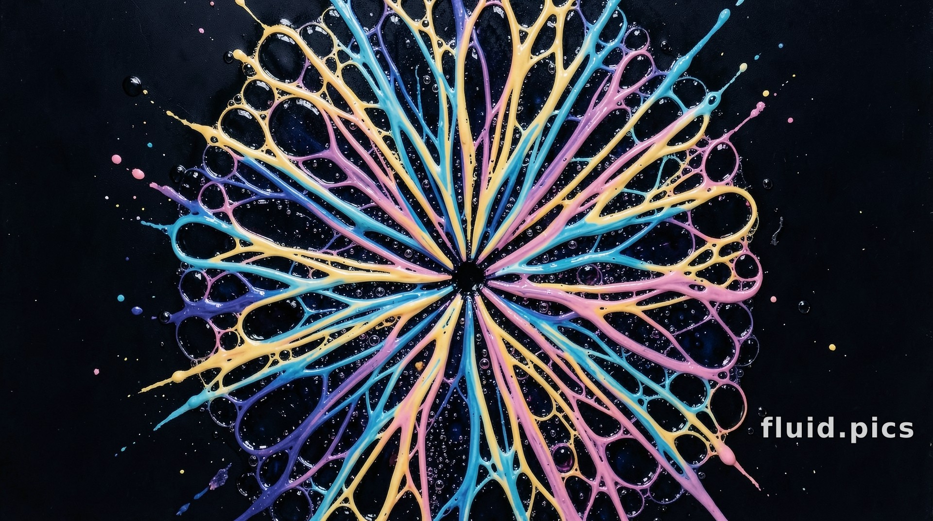 Blue Colander-Fountain-Two — Fluid Art
