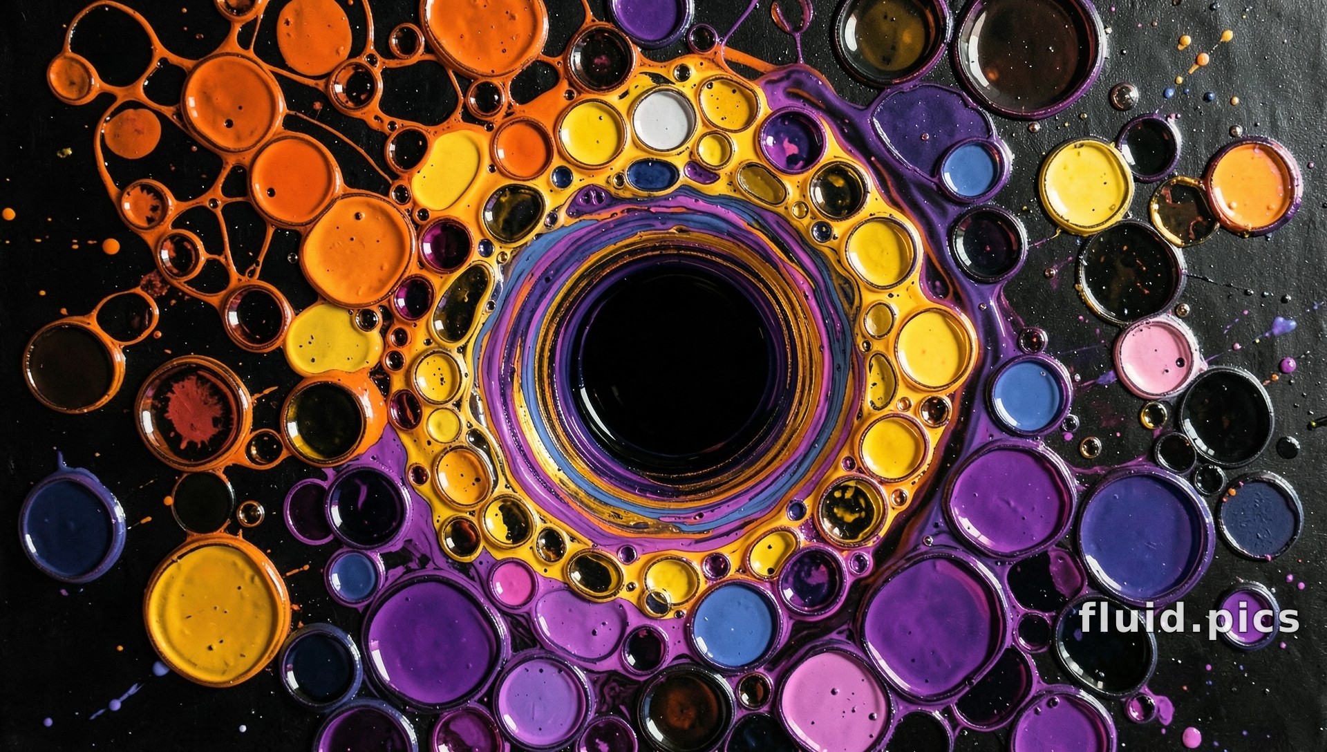 Deep Floral Funnel — Fluid Art