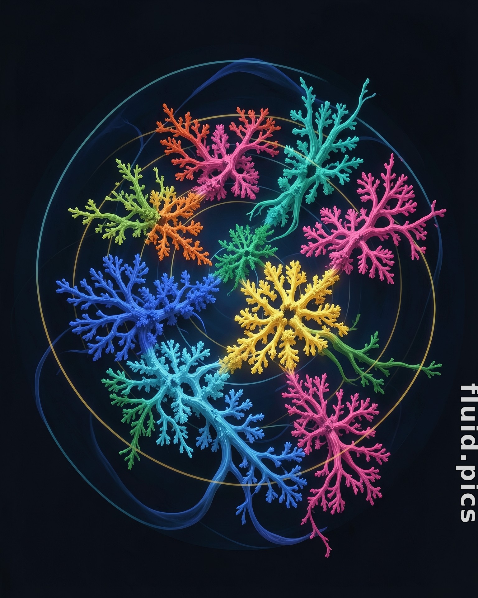 Garden of lightning — Fractal Art