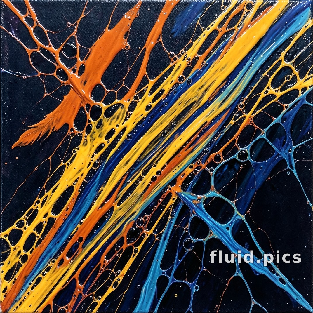 Blue Dutch Radial Dish — Fluid Art