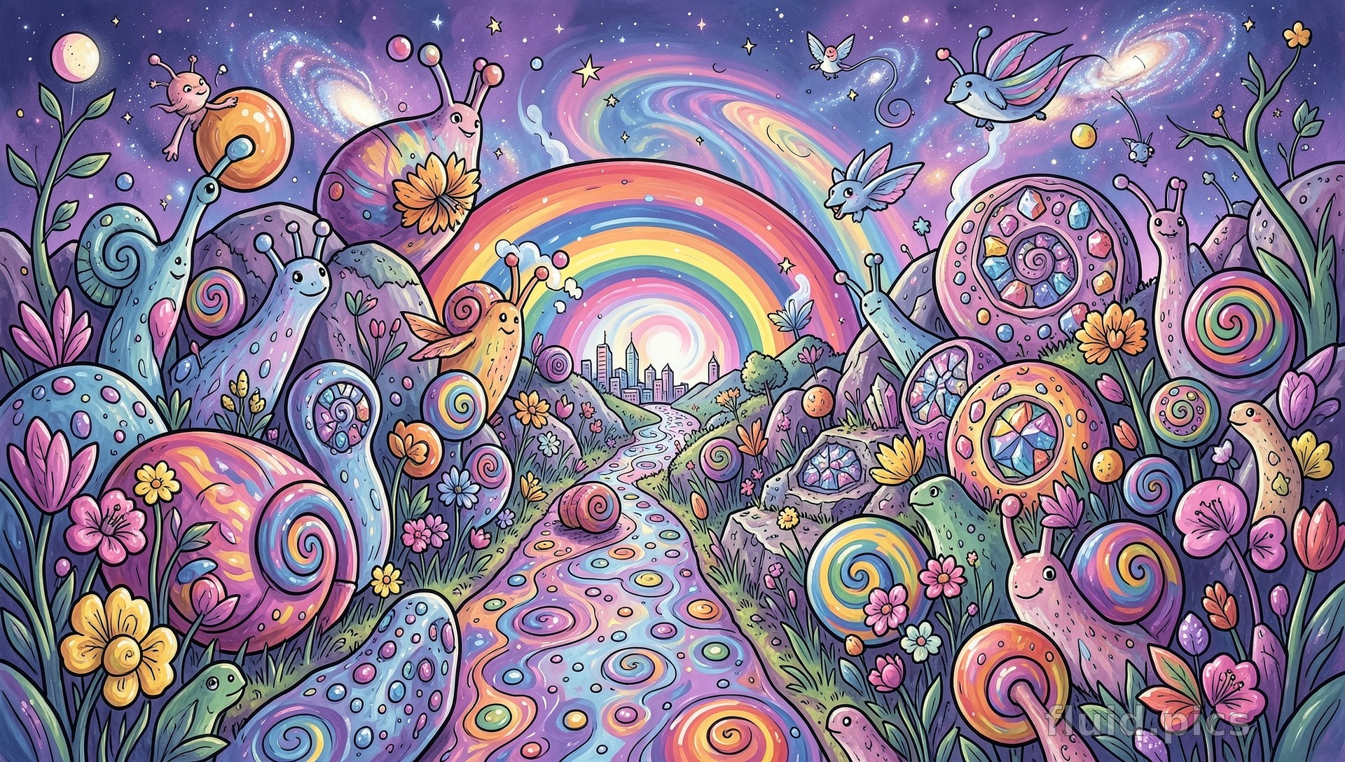 Snail Trails of the Cosmos — Гибридное искусство