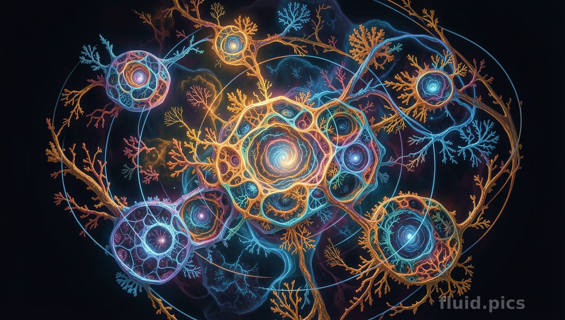 Star Gardens of Mind — Blue Series II — Fractal Art