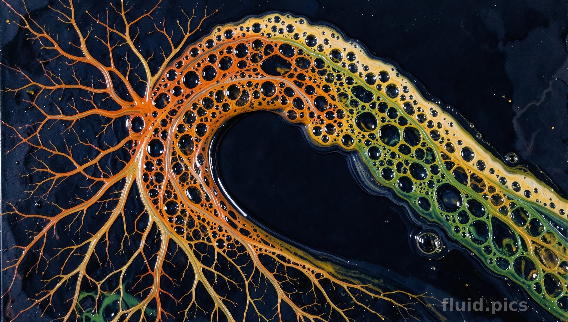 Wave Grows Roots — Fluid Art