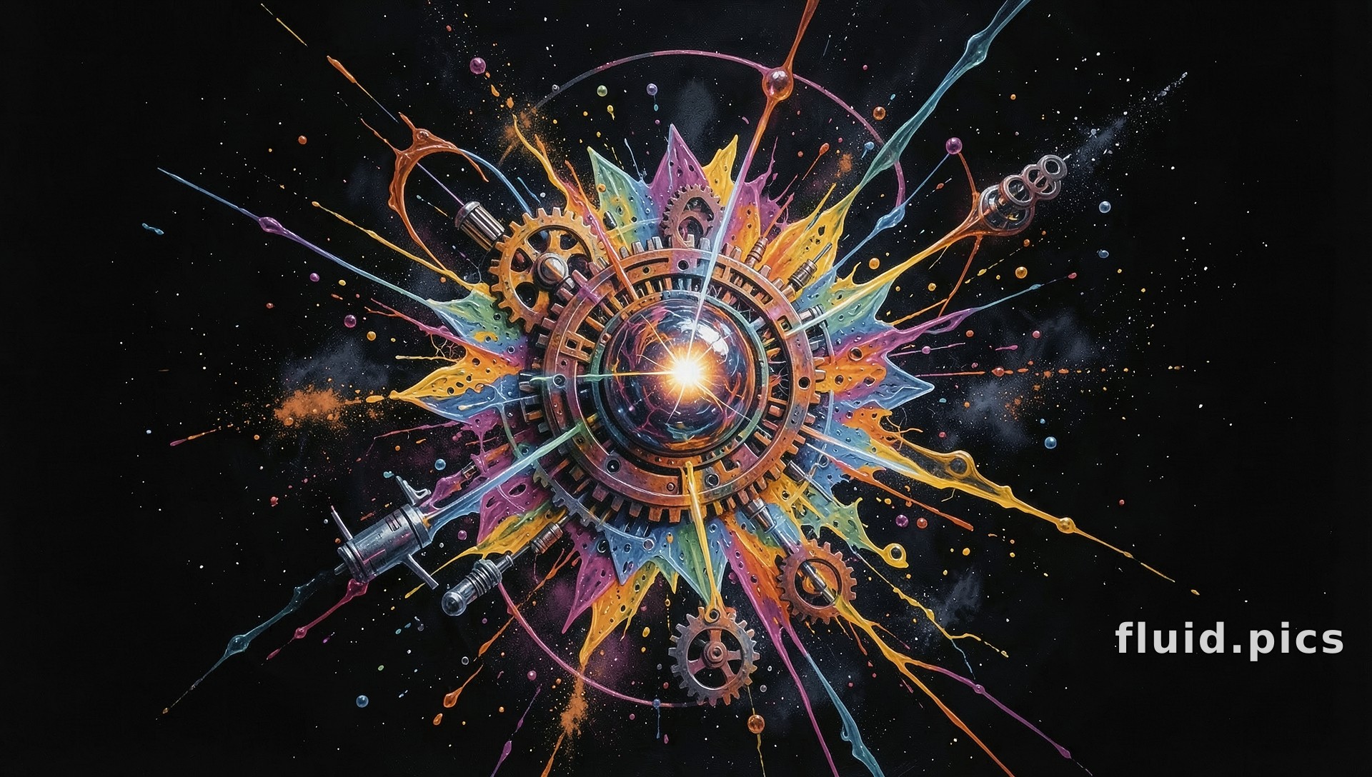 The Gears Explode — Hybrid Art