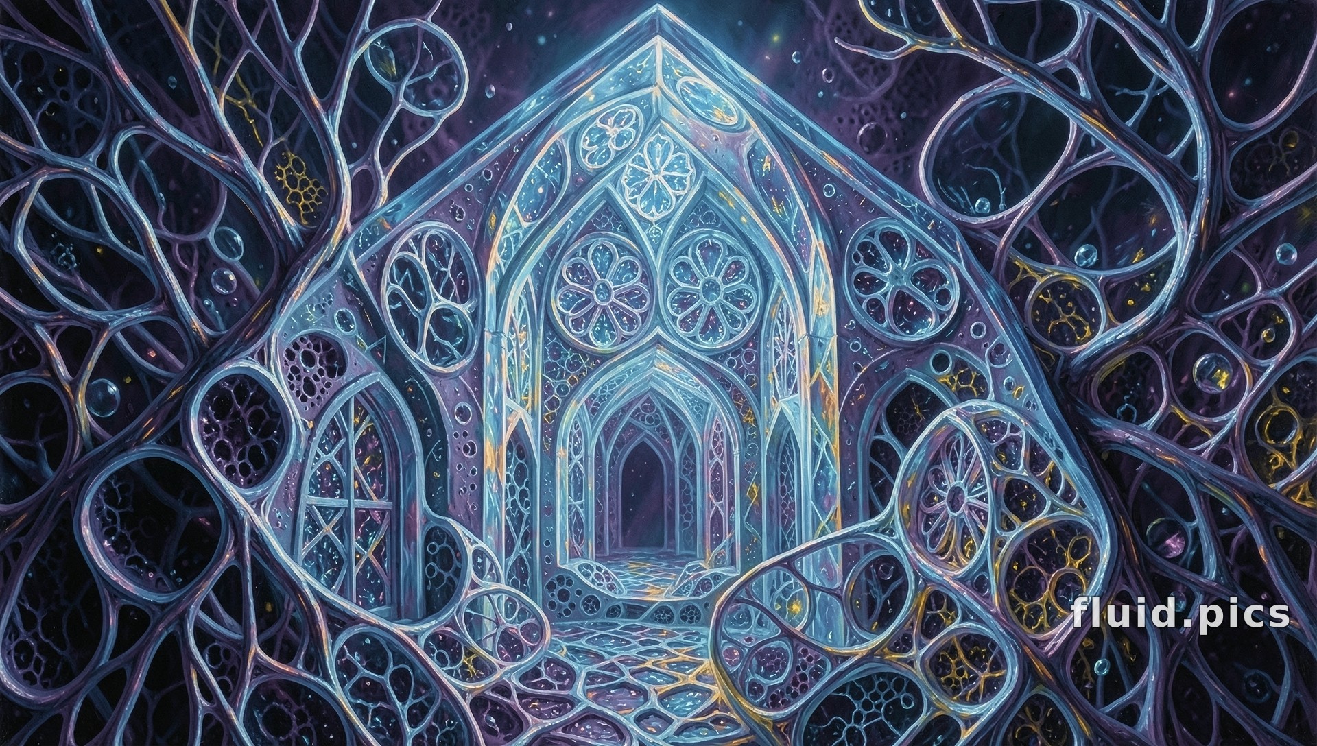 Cathedral of Icy Veins — Psychedelic Abstract
