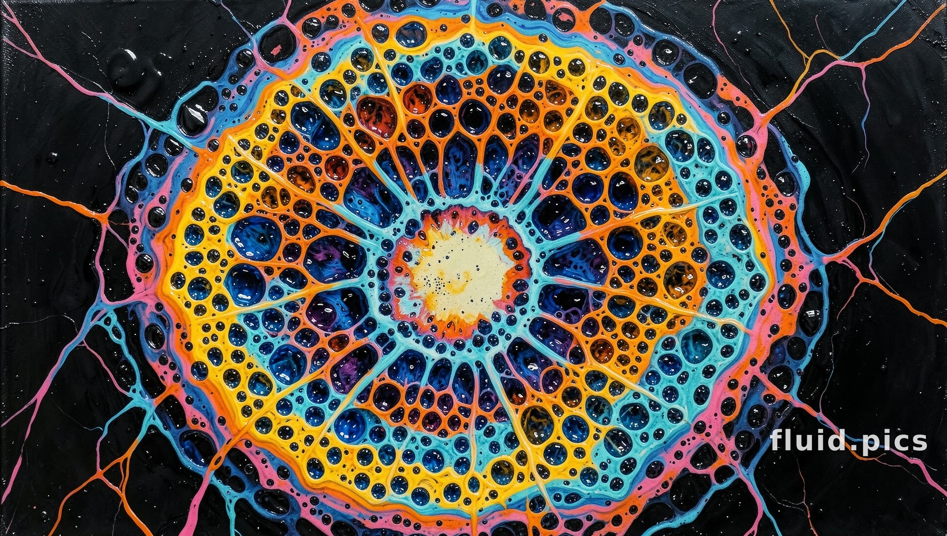 Flower of Many Rays — Fluid Art
