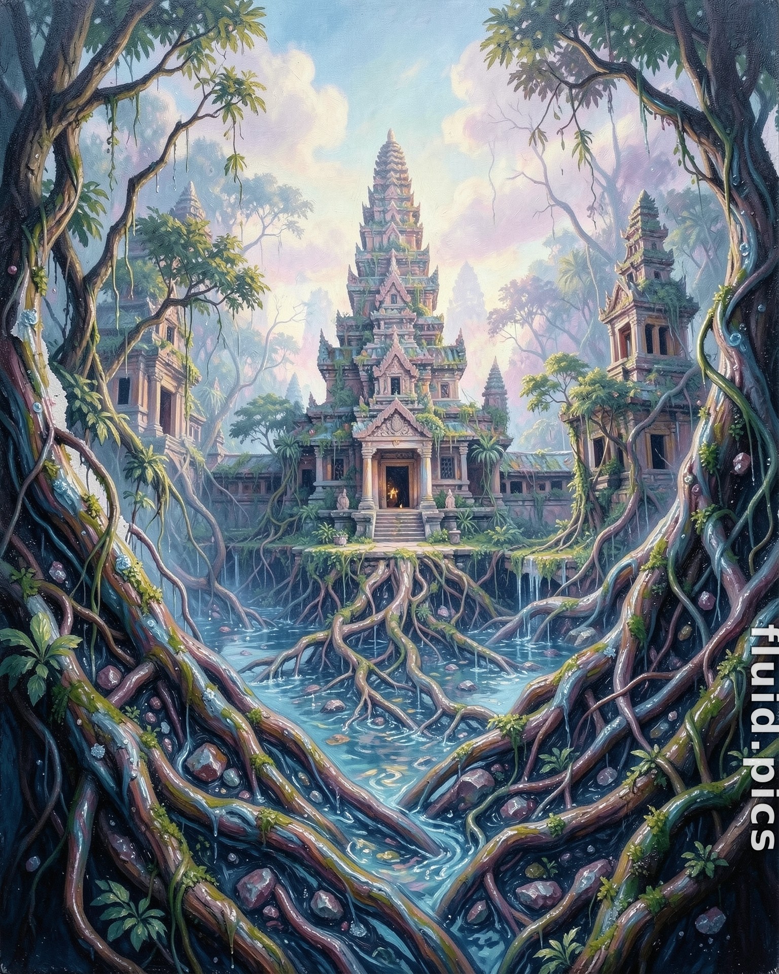 Roots of the Sky Cathedral — Hybrid Art