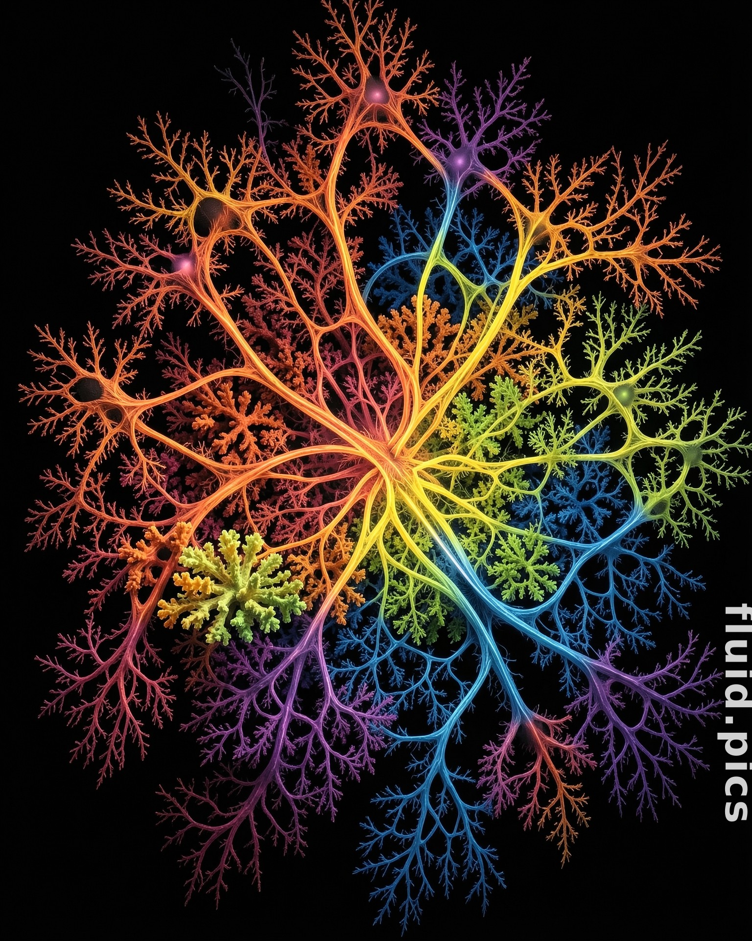 Rainbow Weave of Light — Fractal Art