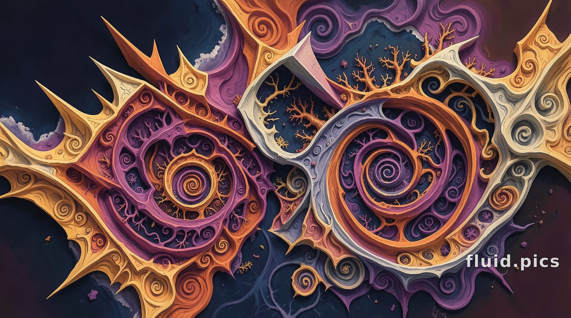Shell with Branches — Fractal Art