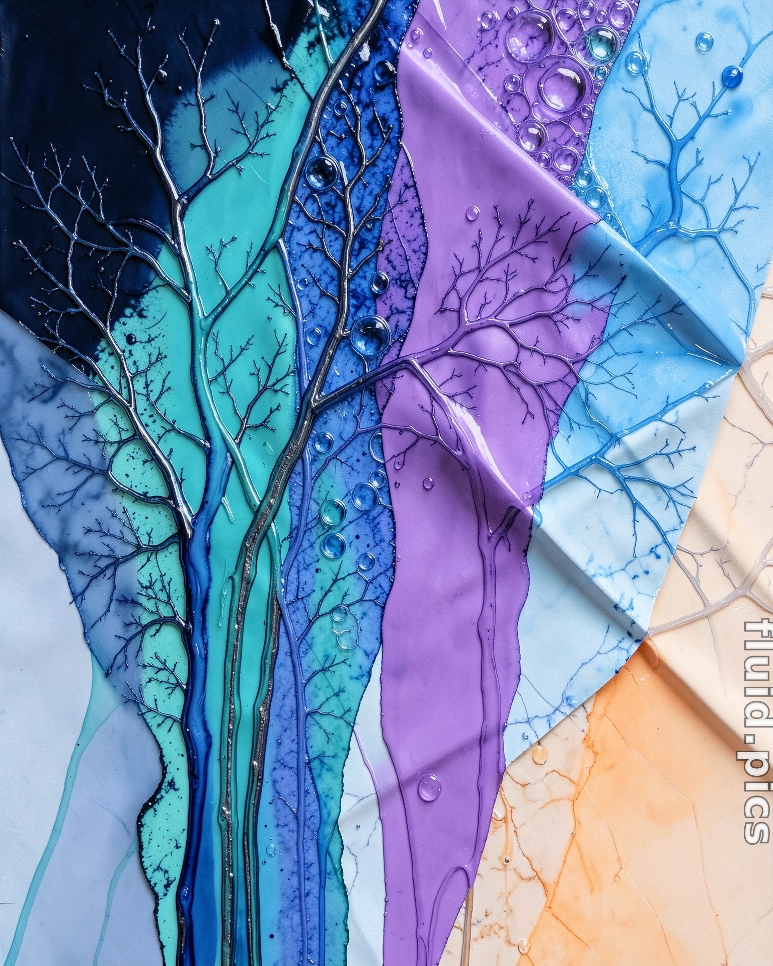 Trees In Twilight Bands — Гибридное искусство