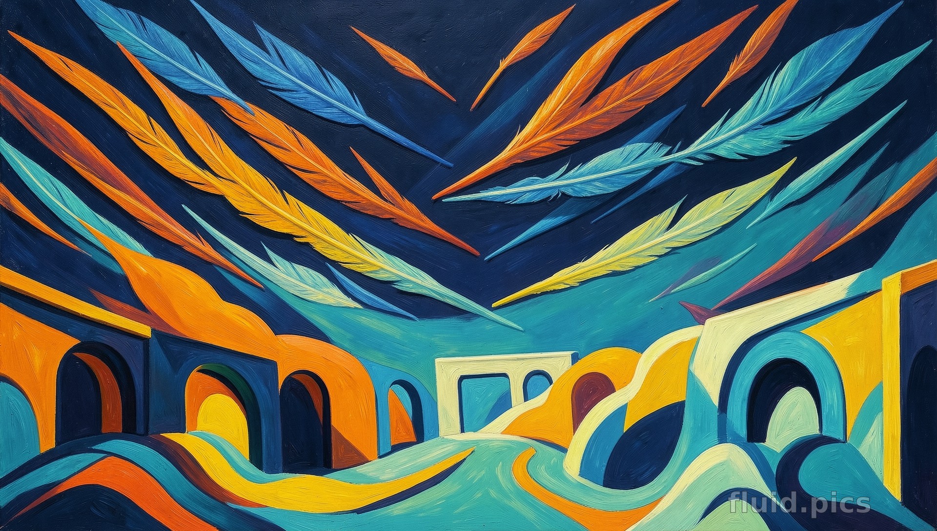 Songs of Celestial Birds — Psychedelic Abstract