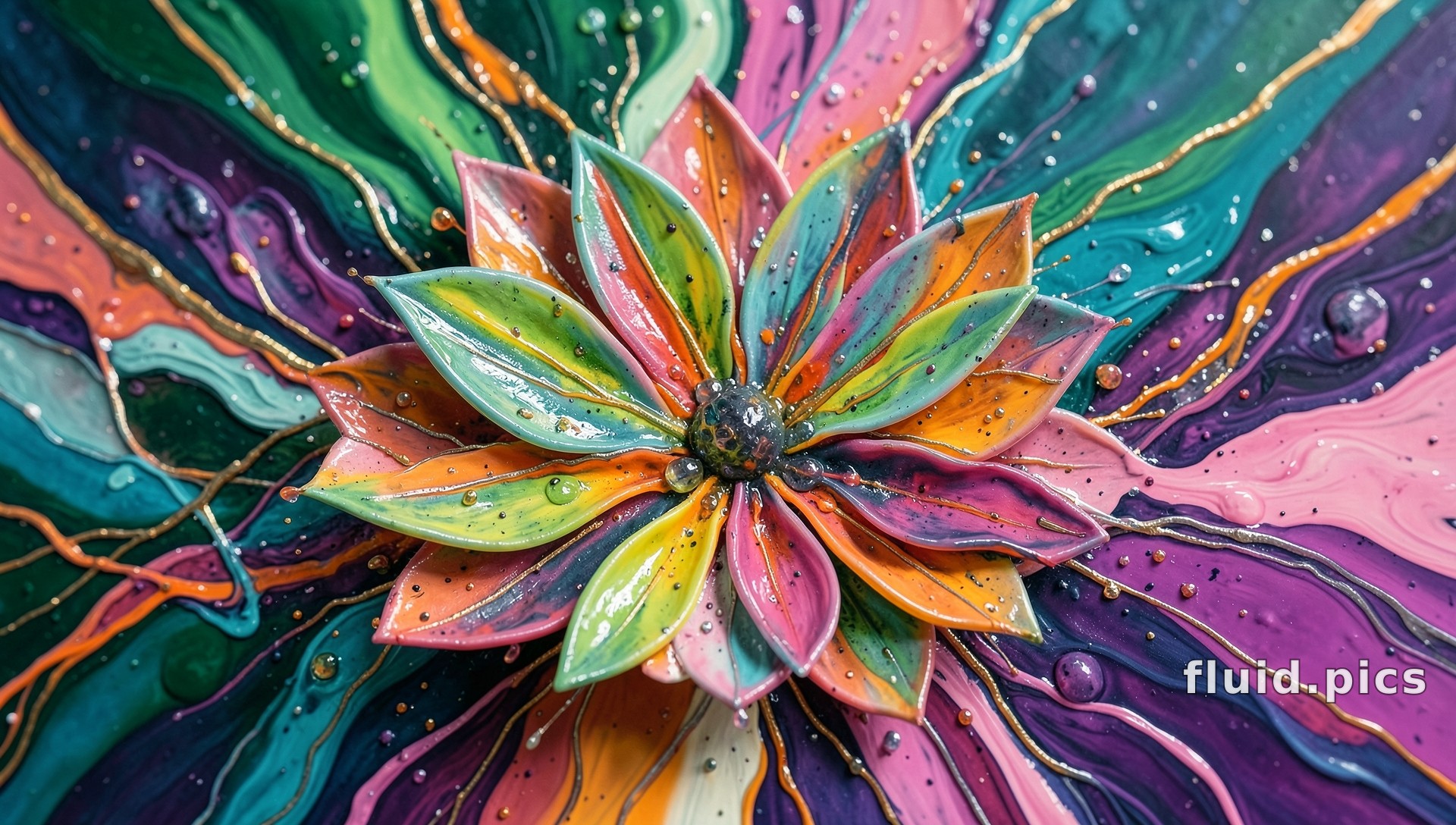 Flower of Many Colors — Hybrid Art