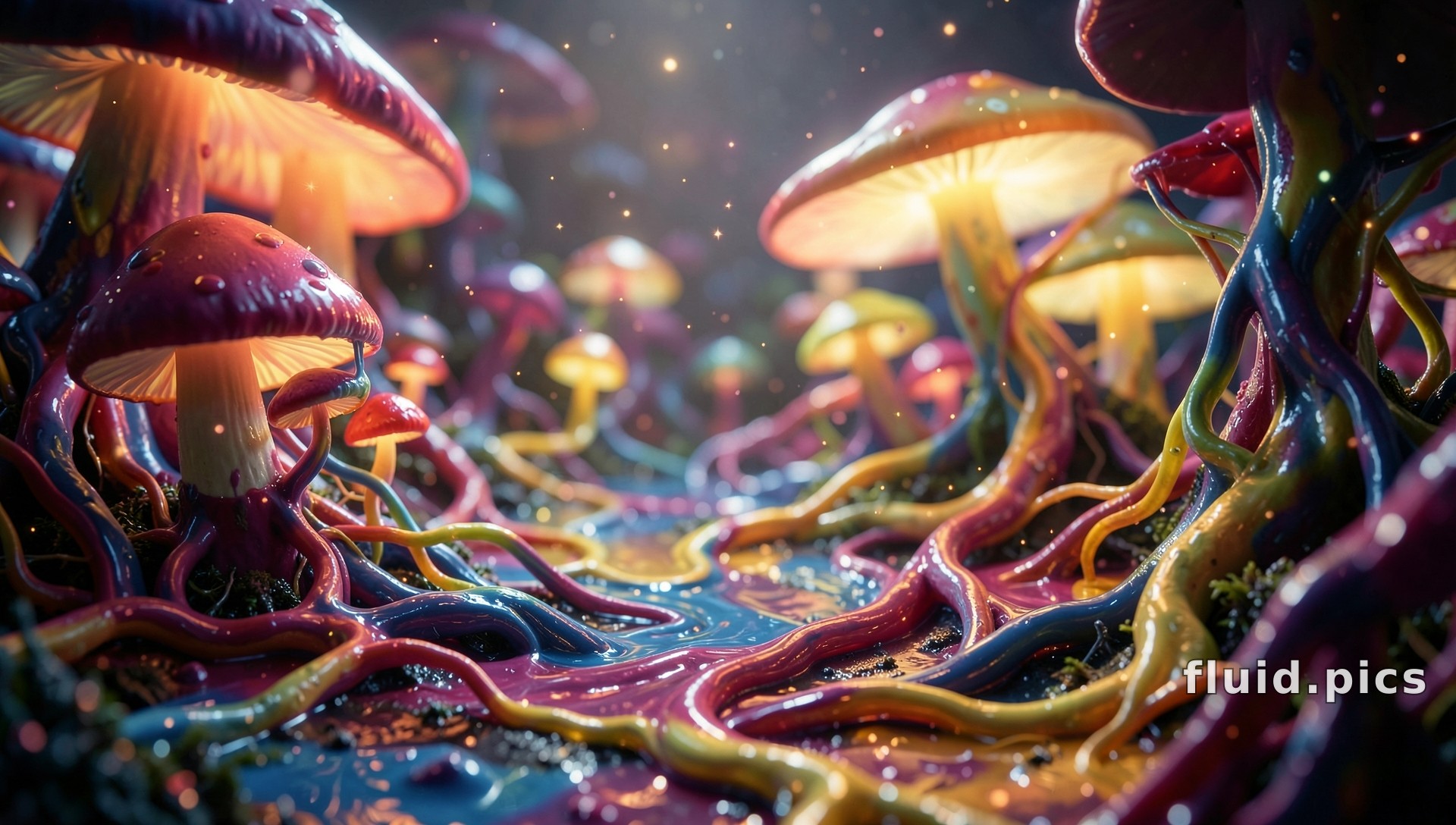 Garden of Luminous Roots — Гибридное искусство