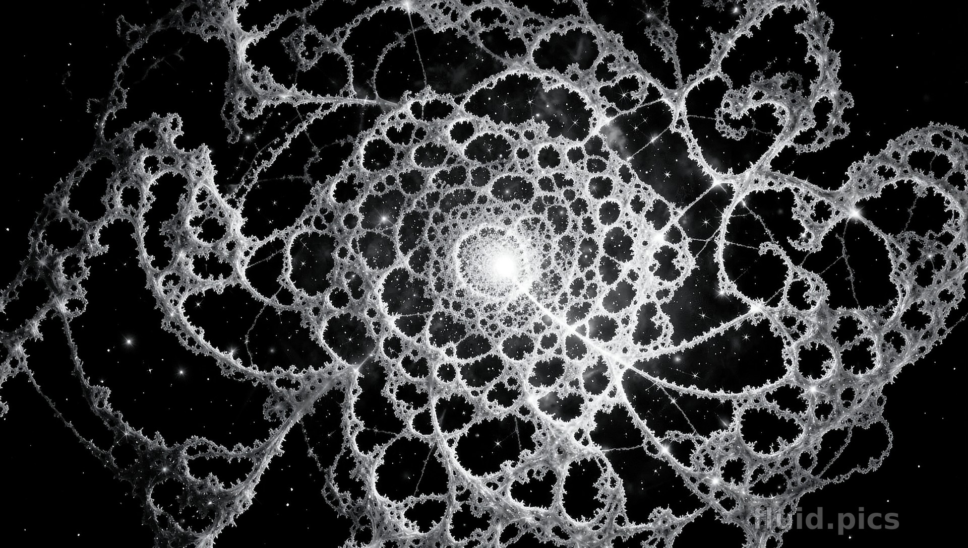 Хрустальный узор ночи — Фрактальное искусство