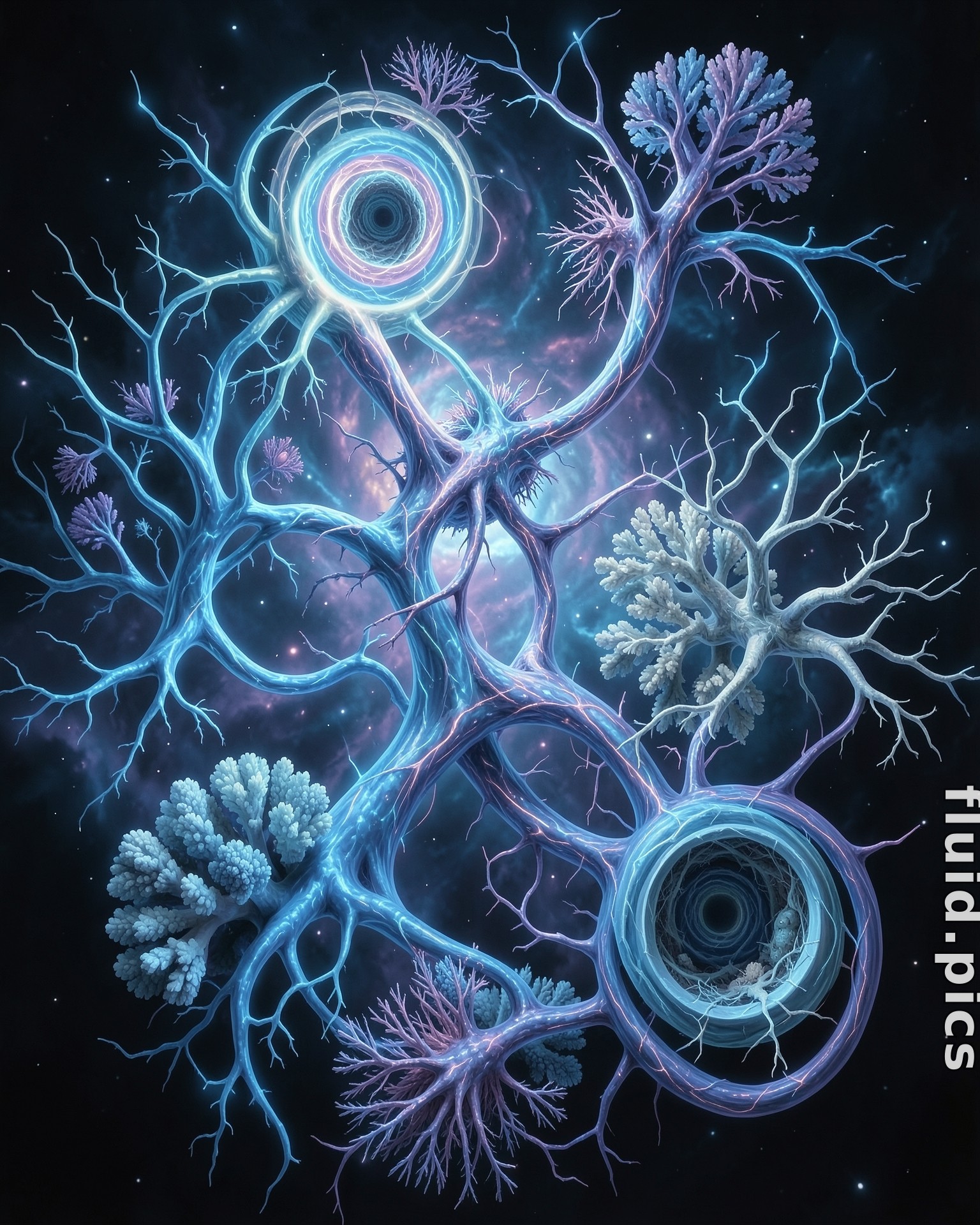 Trees Inhaling Cosmos — Fractal Art