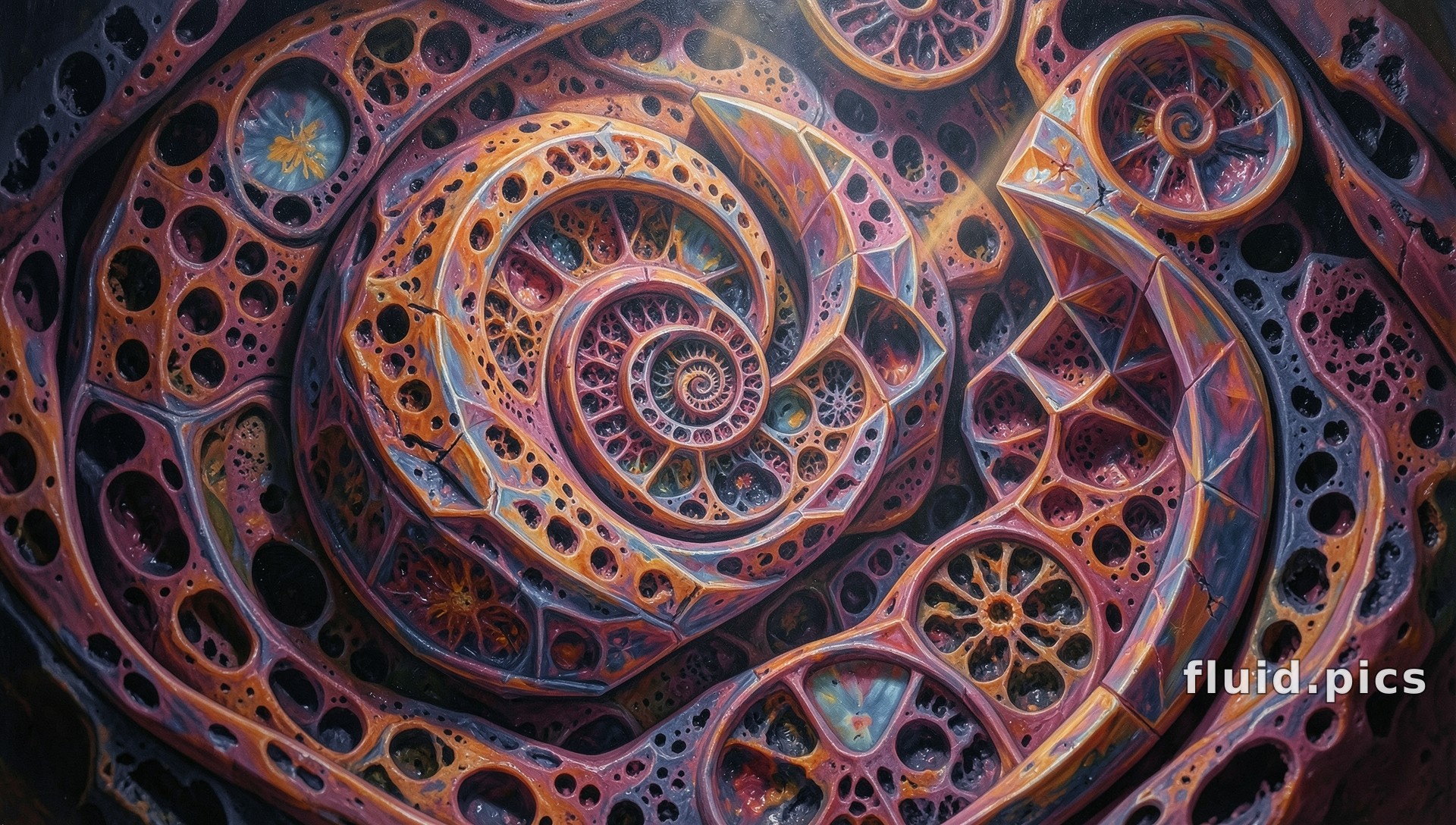 Crystal Spiral of Consciousness — Psychedelic Abstract