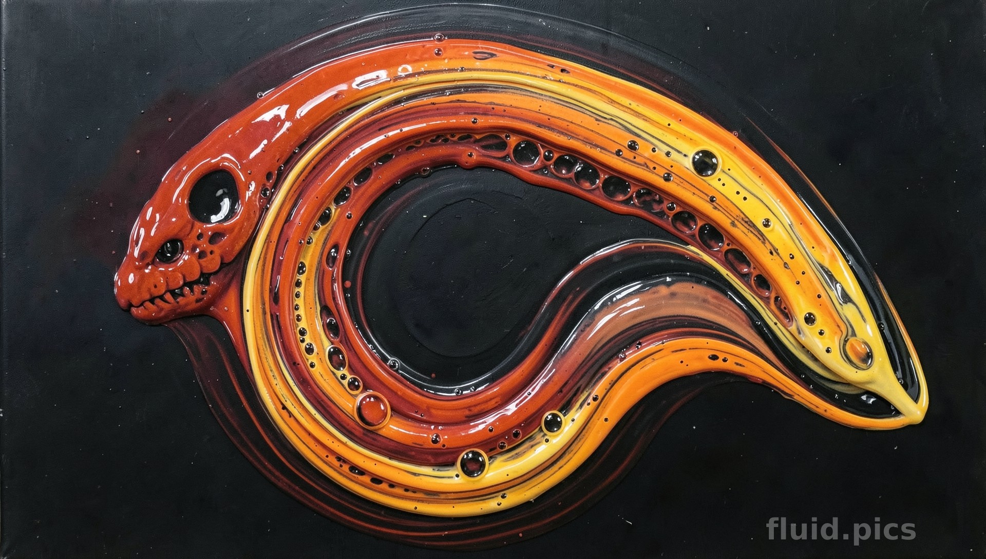 Snail of Fire — Fluid Art