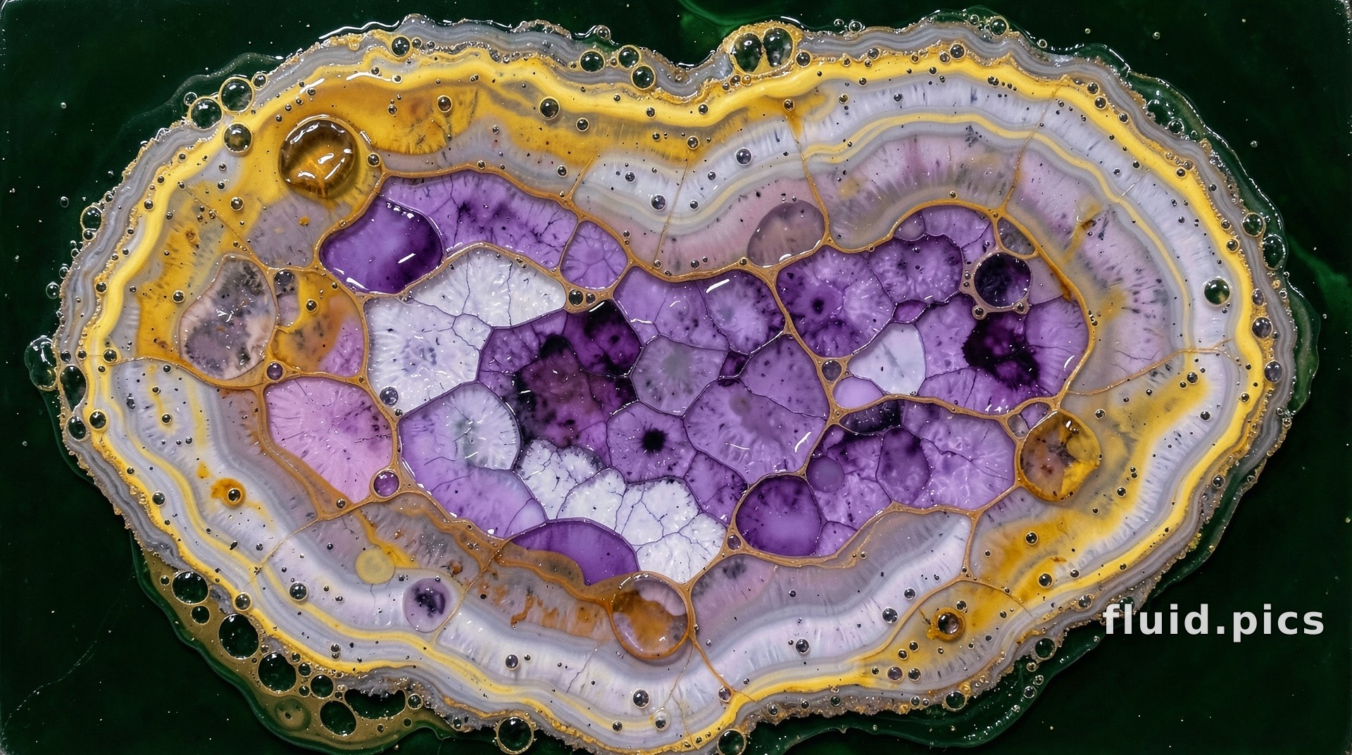 Green Cloud Horizontally — Fluid Art